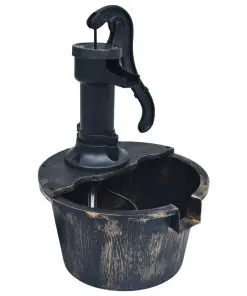 vidaXL Garden Water Fountain Barrel with Pump