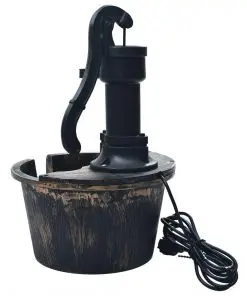 vidaXL Garden Water Fountain Barrel with Pump