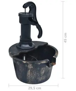 vidaXL Garden Water Fountain Barrel with Pump
