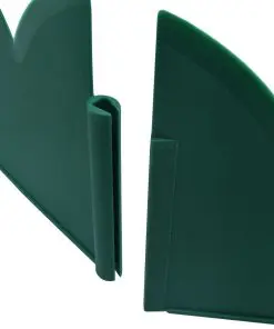 vidaXL Lawn Edgings 10 pcs Green 65×15 cm PP