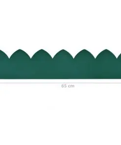 vidaXL Lawn Edgings 10 pcs Green 65×15 cm PP