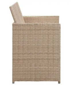 vidaXL 2 Seater Garden Sofa with Cushions Grey Poly Rattan