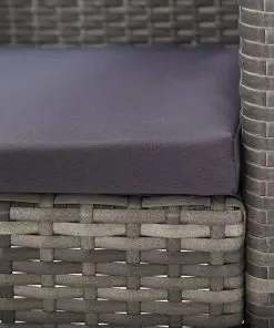 vidaXL Garden Chairs 2 pcs Anthracite Poly Rattan