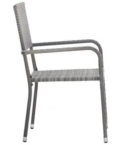 vidaXL 5 Piece Outdoor Dining Set Poly Rattan Anthracite