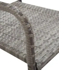 vidaXL 5 Piece Outdoor Dining Set Poly Rattan Anthracite