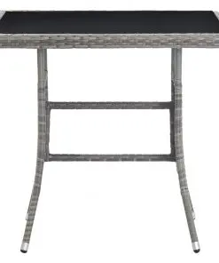 vidaXL 5 Piece Outdoor Dining Set Poly Rattan Anthracite