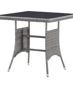 vidaXL 5 Piece Outdoor Dining Set Poly Rattan Anthracite