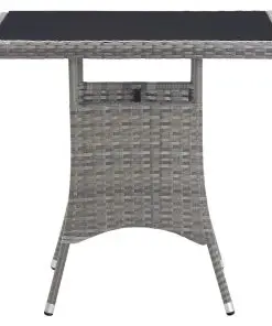 vidaXL Garden Table Anthracite 80x80x74 cm Poly Rattan