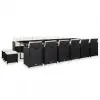 vidaXL 17 Piece Outdoor Dining Set with Cushions Poly Rattan Black