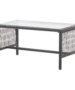 vidaXL 4 Piece Garden Lounge Set with Cushion Poly Rattan Brown