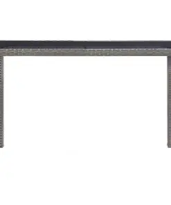 vidaXL Garden Table Anthracite 123x60x74 cm Poly Rattan
