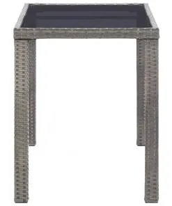 vidaXL Garden Table Anthracite 123x60x74 cm Poly Rattan