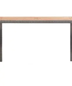 vidaXL Garden Table Anthracite and Brown 123x60x74 cm Solid Acacia Wood