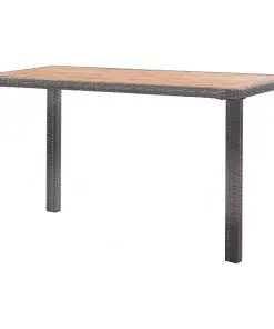 vidaXL Garden Table Anthracite and Brown 123x60x74 cm Solid Acacia Wood
