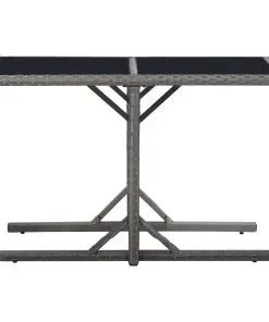 vidaXL Garden Table Black 110x53x72 cm Glass