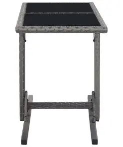vidaXL Garden Table Black 110x53x72 cm Glass