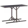 vidaXL Garden Table Brown 110x53x72 cm and Poly Rattan
