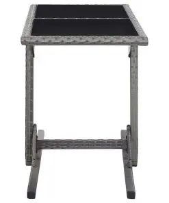 vidaXL Garden Table Anthracite 110x53x72 cm Glass