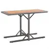 vidaXL Garden Table Anthracite Poly Rattan and Solid Acacia Wood