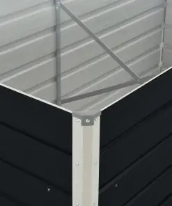 vidaXL Raised Garden Bed 160x80x45 cm Galvanised Steel Anthracite