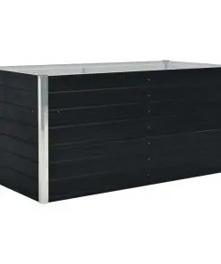 vidaXL Raised Garden Bed 160x80x45 cm Galvanised Steel Anthracite