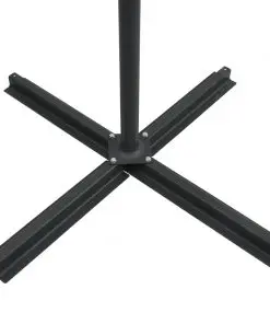 vidaXL Cantilever Umbrella with LED lights and Steel Pole 250×250 cm Green