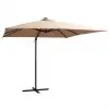 vidaXL Cantilever Umbrella with LED lights and Steel Pole 250×250 cm Taupe vidaXL Cantilever Umbrella with LED lights and Steel Pole 250×250 cm Taupe