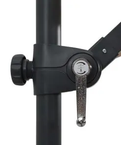 vidaXL Cantilever Umbrella with LED lights and Steel Pole 250×250 cm Taupe