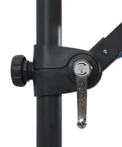 vidaXL Cantilever Umbrella with LED lights and Steel Pole 250×250 cm Azure Blue