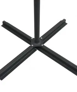 vidaXL Cantilever Umbrella with LED lights and Steel Pole 250×250 cm Azure Blue