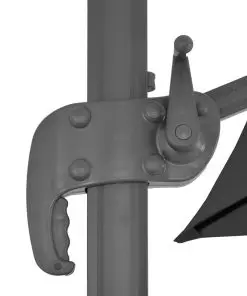 vidaXL Cantilever Umbrella with Aluminium Pole 4×3 m Black