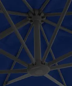 vidaXL Cantilever Umbrella with Aluminium Pole 3×3 m Azure Blue