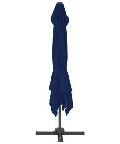 vidaXL Cantilever Umbrella with Aluminium Pole 3×3 m Azure Blue