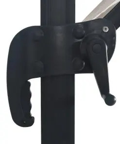 vidaXL Cantilever Umbrella with LED Lights and Aluminium Pole 400×300 cm Sand