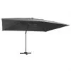 vidaXL Cantilever Umbrella with LED Lights and Aluminium Pole 400×300 cm Anthracite vidaXL Cantilever Umbrella with LED Lights and Aluminium Pole 400×300 cm Anthracite