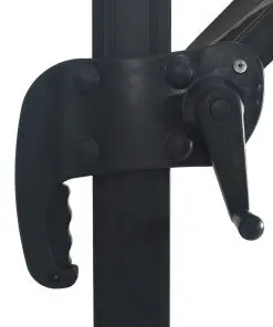 vidaXL Cantilever Umbrella with LED Lights and Aluminium Pole 400×300 cm Anthracite