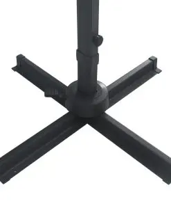 vidaXL Cantilever Umbrella with LED Lights and Aluminium Pole 400×300 cm Anthracite