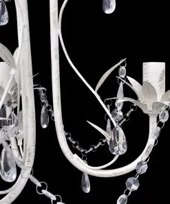 vidaXL Crystal Pendant Ceiling Lamp Chandeliers 4 pcs Elegant White