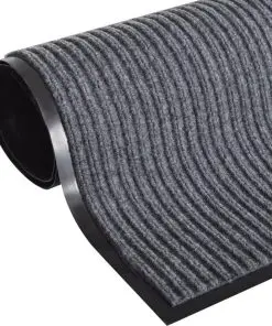 vidaXL PVC Door Mats 2 pcs Grey 90×60 cm