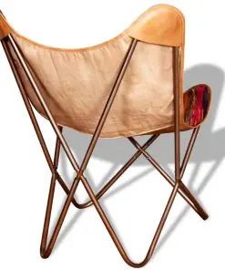 vidaXL Butterfly Chairs 2 pcs Multicolour Chindi Fabric