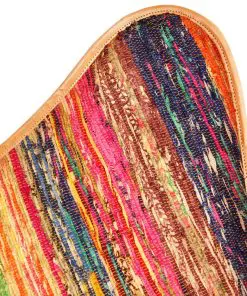 vidaXL Butterfly Chairs 2 pcs Multicolour Chindi Fabric