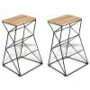 vidaXL Bar Stools 2 pcs Solid Mango Wood vidaXL Bar Stools 2 pcs Solid Mango Wood
