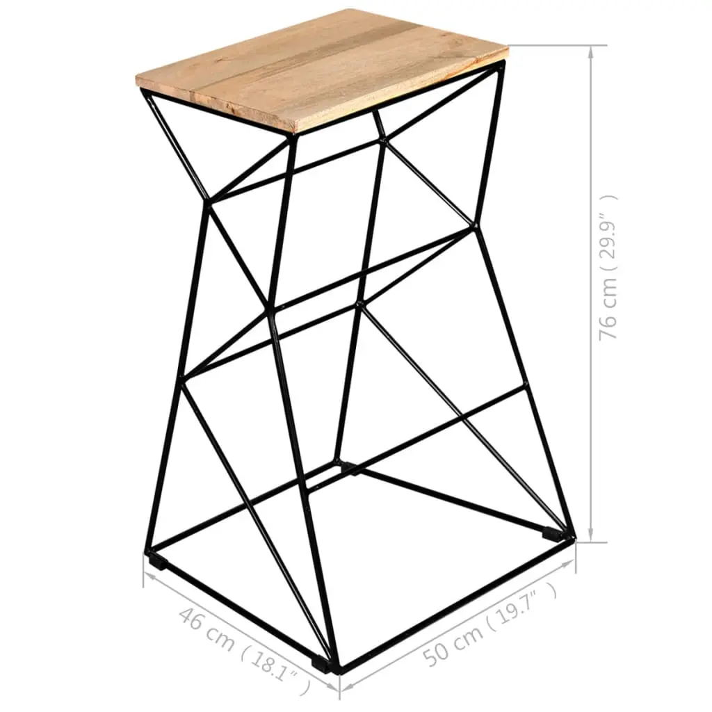 vidaXL Bar Stools 4 pcs Solid Mango Wood