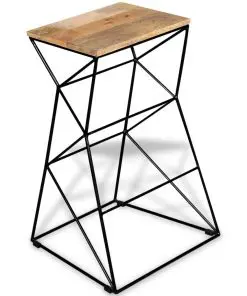 vidaXL Bar Stools 4 pcs Solid Mango Wood