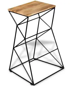 vidaXL Bar Stools 4 pcs Solid Mango Wood