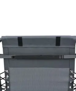 vidaXL Deck Chair Headrest Grey 40×7.5×15 cm Textilene