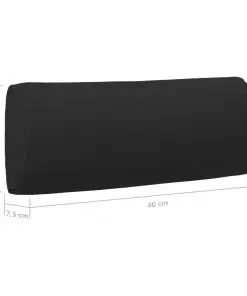 vidaXL Deck Chair Headrest Black 40×7.5×15 cm Textilene