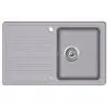 vidaXL Granite Kitchen Sink Single Basin with Drainer Reversible Grey