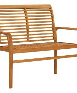 vidaXL Garden Bench 112 cm Solid Teak Wood