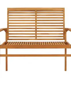 vidaXL Garden Bench 112 cm Solid Teak Wood